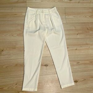 Ark & Co Cream Bootcut Cropped Pants